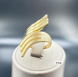 GOLD PLATED STONELESS WOMEN'S RING - 1