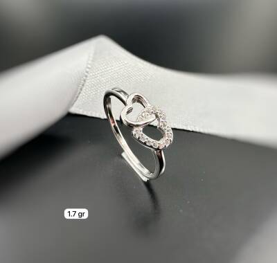 HEART ZIRCON STONE WOMEN'S RING - 1