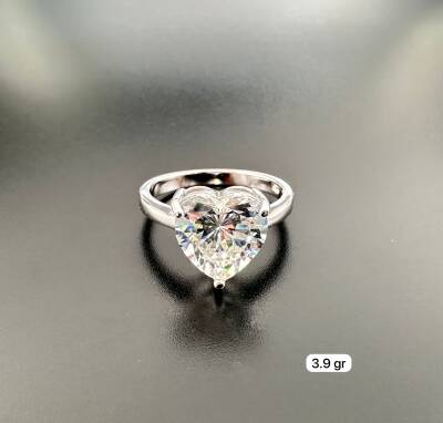 HEART ZIRCON STONE WOMEN'S RING - 1