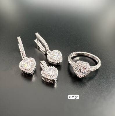 HEART ZIRCON STONE WOMEN'S SET - 1