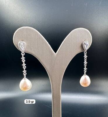 NATURAL PEARL SILVER WOMEN'S EARRINGS - 1