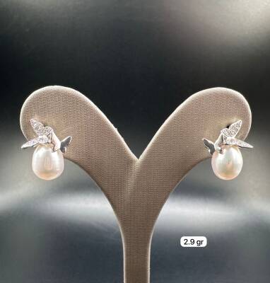 NATURAL PEARL BUTTERFLY WOMEN'S EARRINGS - 1