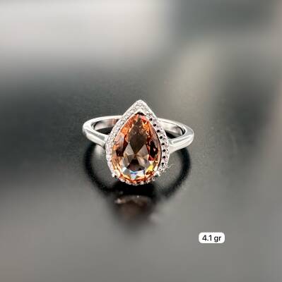 ZULTANITE AND ZIRCON STONE WOMEN'S RING - 1